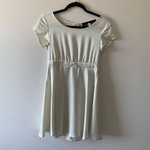 White Satin Babydoll Dress